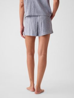 Linen-Blend PJ Shorts