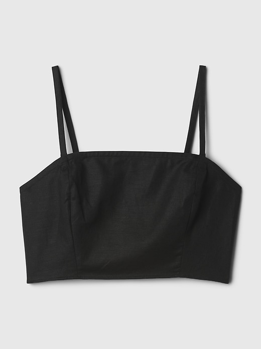 Linen-Cotton Cropped Tube Top Linen-Cotton Cropped Tube Top