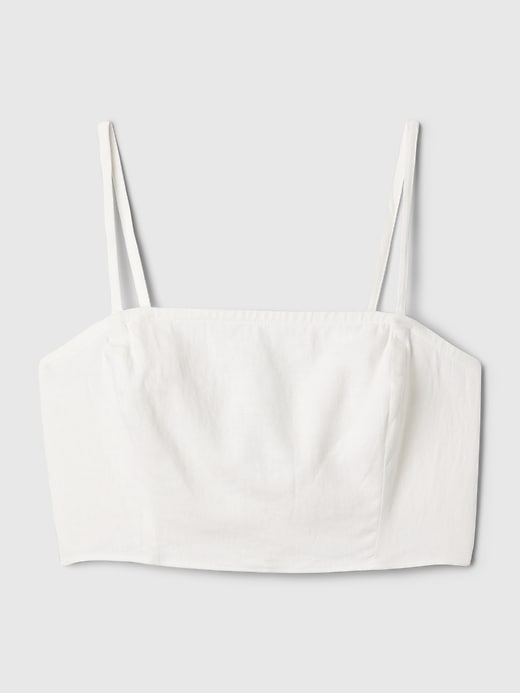 Linen-Cotton Cropped Tube Top Linen-Cotton Cropped Tube Top