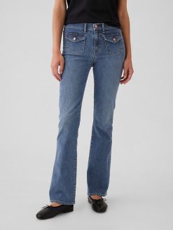 Mid Rise Baby Boot Jeans