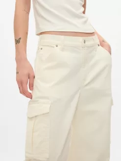 Mid Rise Corduroy ’90s Loose Cargo Pants