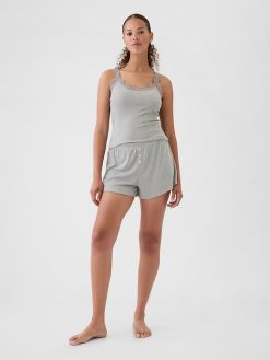 Mini Rib PJ Shorts