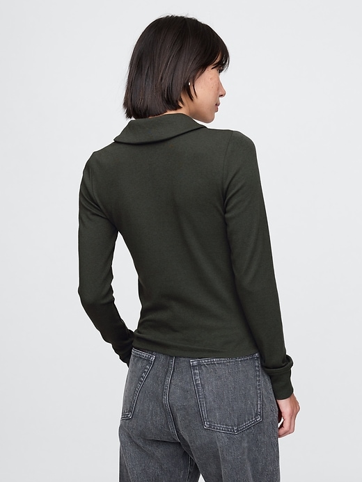 Modern Cropped Polo Shirt Modern Cropped Polo Shirt