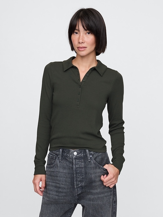 Modern Cropped Polo Shirt Modern Cropped Polo Shirt