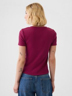 Modern Rib Cropped T-Shirt