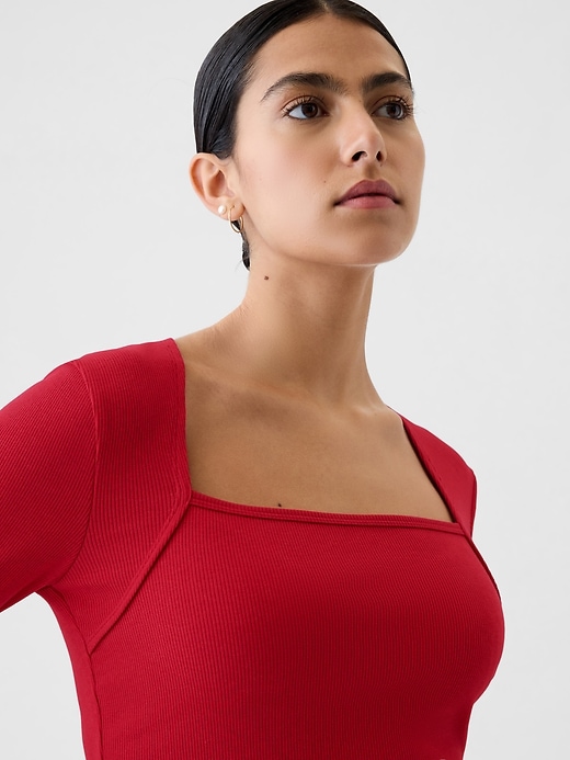 Modern Rib Square-Neck Top Modern Rib Square-Neck Top