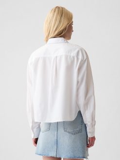 Organic Cotton Poplin Cropped Shirt
