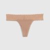 Organic Stretch Cotton Lace-Trim Thong