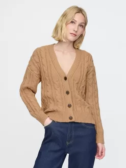 Oversized Cable-Knit Cardigan