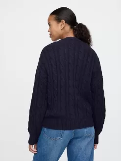 Oversized Cable-Knit Cardigan
