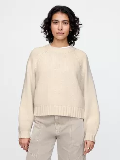 Relaxed Balloon-Sleeve Sweater