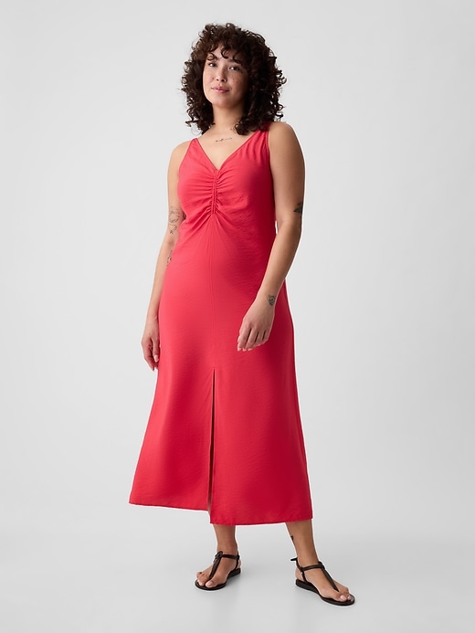 Ruched Slip Midi Dress Ruched Slip Midi Dress