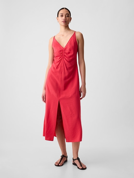 Ruched Slip Midi Dress Ruched Slip Midi Dress
