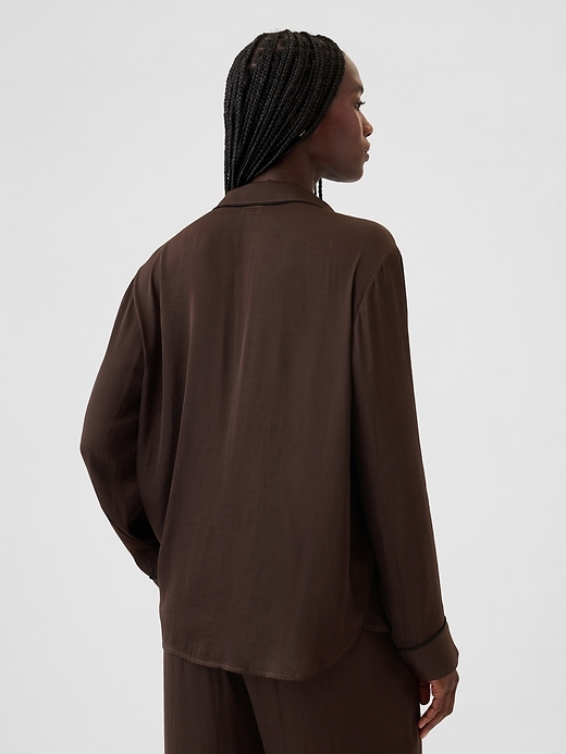 Satin PJ Shirt Satin PJ Shirt