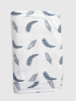 The Gilded Bird Boho Feathers Organic Cotton Toddler Duvet Cover and Pillow Case Set