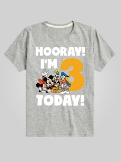 Toddler Disney Hooray I’m 3 Today Graphic Tee