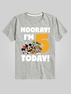 Toddler Disney Hooray I’m 5 Today Graphic Tee
