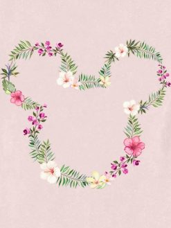 Toddler Mickey And Friends Floral Outline Graphic Tee