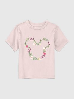 Toddler Mickey And Friends Floral Outline Graphic Tee
