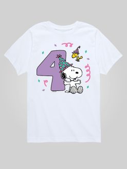 Toddler Peanuts 4th Birthday Short Sleeve Graphic T Shirt white 247x329 - Toddler Peanuts 4th Birthday Short Sleeve Graphic T-Shirt
