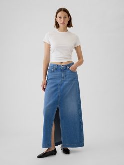 UltraSoft Denim Maxi Skirt light blue indigo 247x329 - UltraSoft Denim Maxi Skirt