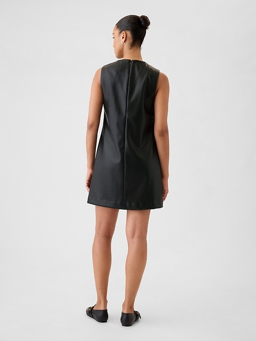 Vegan Leather Shift Mini Dress Vegan Leather Shift Mini Dress