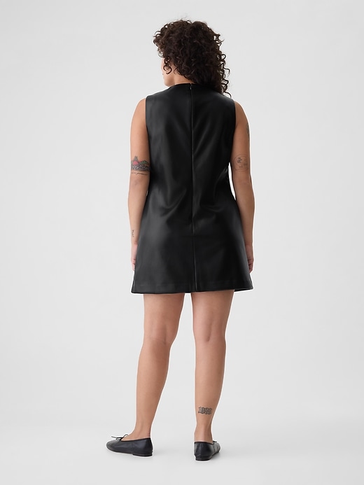 Vegan Leather Shift Mini Dress Vegan Leather Shift Mini Dress