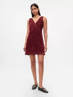 Velvet Floral Mini Dress