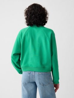 Vintage Soft Cropped Half-Zip Pullover