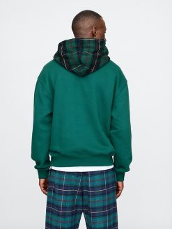 Vintage Soft Striped Logo Hoodie