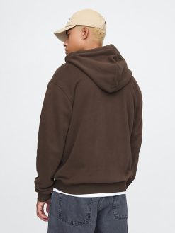Vintage Soft Waffle-Lined Zip Hoodie