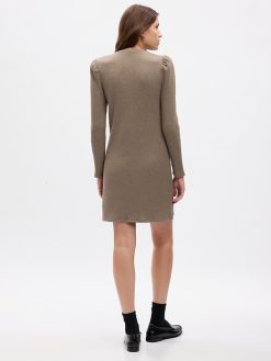 Waffle Henley Mini Dress