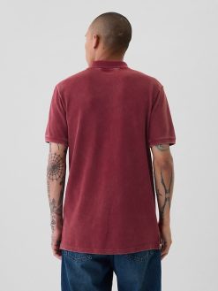 Washed Pique Polo Shirt